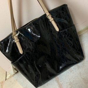 Black Michael Kors Metallic Tote